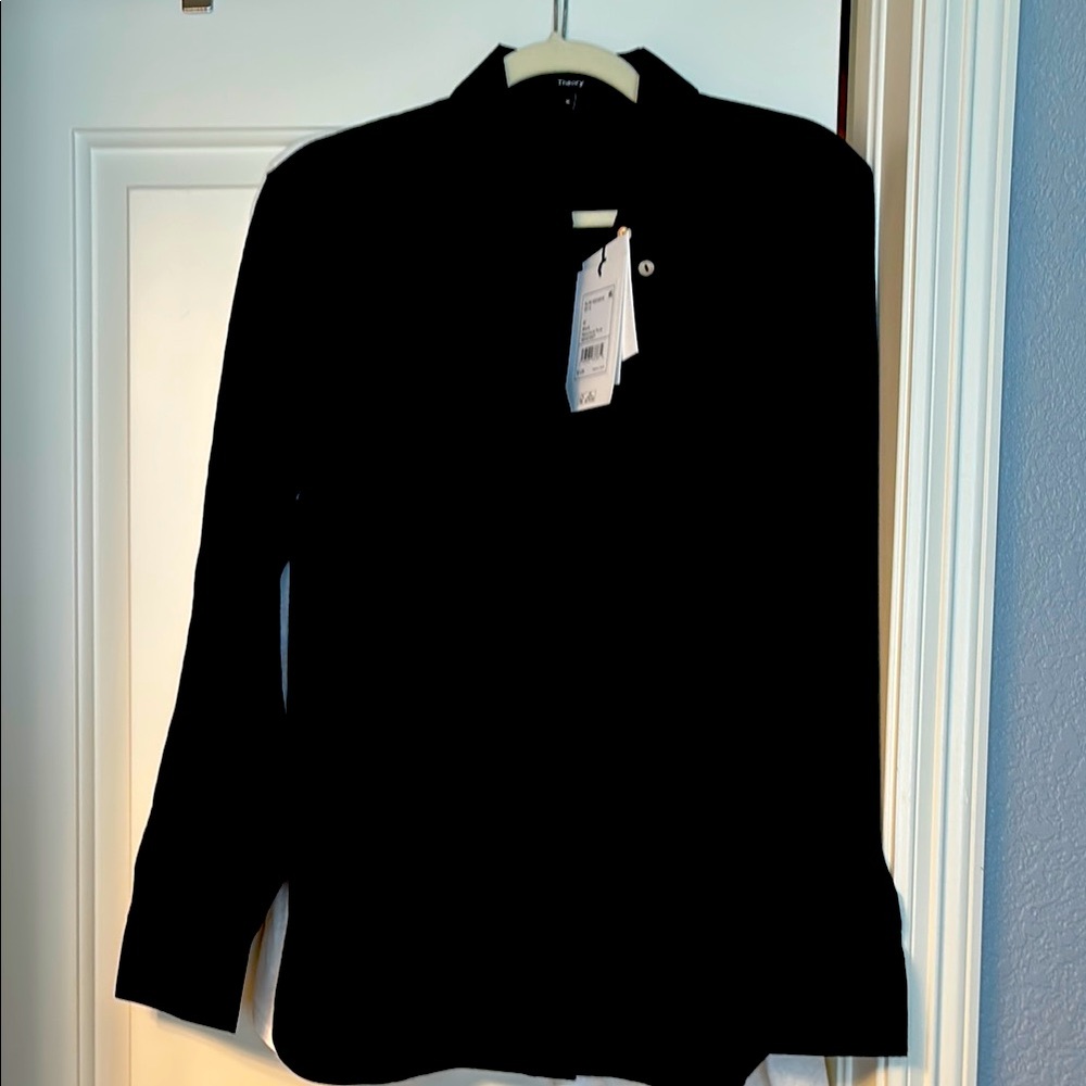 NWT THEORY menswear cut good cotton shirt
